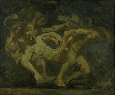 Kampen for liket av Patroclus av Oluf Hartmann