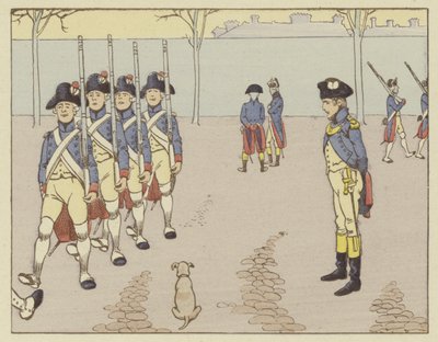 En løytnant i Valence i 1785, så Napoleon på rifleøvelse av Onfray de Breville Job