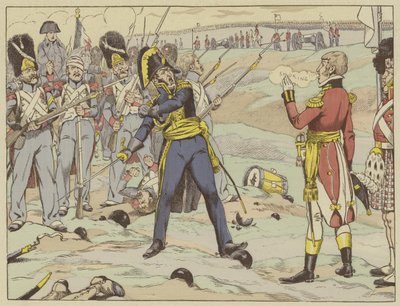 Beseiret for første gang, på et sted kjent for geografi som Waterloo, men for historien som svik. Den dagen ga Cambronne sitt siste ord. av Onfray de Breville Job