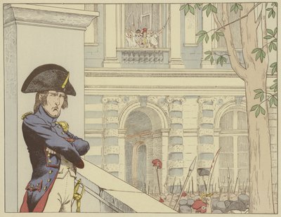 Napoleon ser kong Ludvig XVI for andre gang, 20. juni 1792 av Onfray de Breville Job
