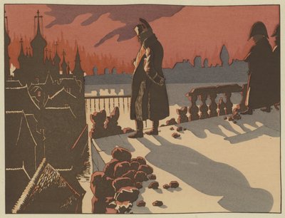 Napoleon ser på at Moskva brenner, 15.–16. september 1812 av Onfray de Breville Job