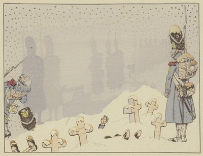 Slaget ved Eylau, den blodigste av Napoleons seire, 8. februar 1807 av Onfray de Breville Job