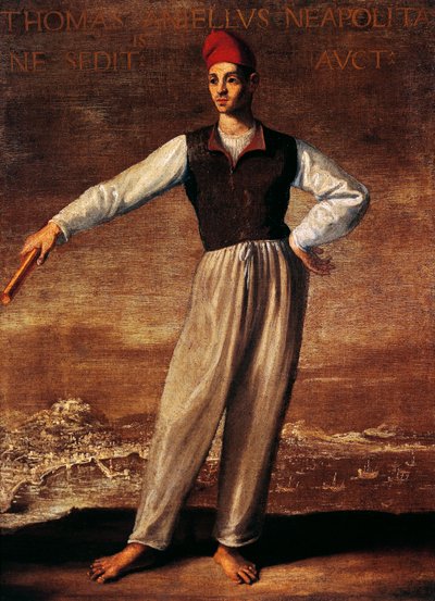 Portrett av Tommaso Aniello d#39;Amalfi (Napoli av Onofrio Palumbo