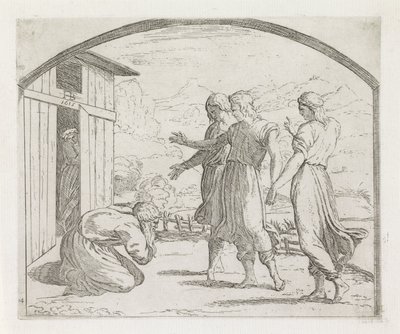 Abraham og de tre englene Malerier i Raphaels Loggia (serietittel) av Orazio Borgianni