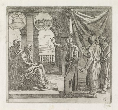 Josef tolker faraos drømmer Malerier i Raphaels Loggia (serietittel) av Orazio Borgianni