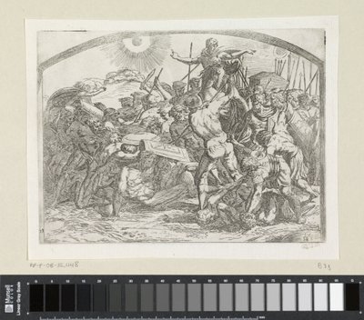 Joshua beordrer solen og månen til å stå stille malerier i Raphaels loggia (serietittel) av Orazio Borgianni