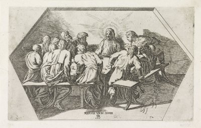 Siste måltid Malerier i Raphaels Loggia (serietittel) av Orazio Borgianni