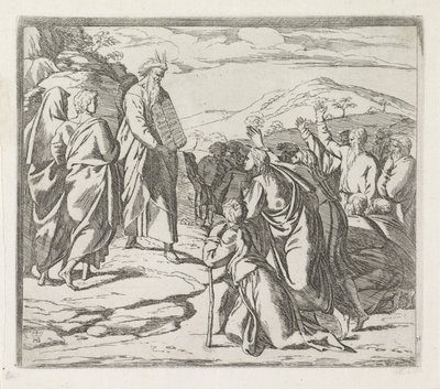 Moses viser lovens tabeller Malerier i Raphaels Loggia (serietittel) av Orazio Borgianni