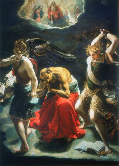 St Jeromes Dream, c1600 av Orazio Borgianni