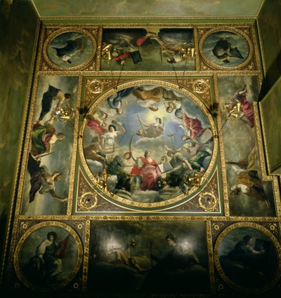 Arts and Sciences, 1636 (opprinnelig malt for dronningens hus i Greenwich, men fjernet derfra av hertuginnen av Marlborough med tillatelse fra dronning Anne) av Orazio Gentileschi