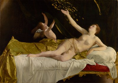 Danaë og gullregnen av Orazio Gentileschi