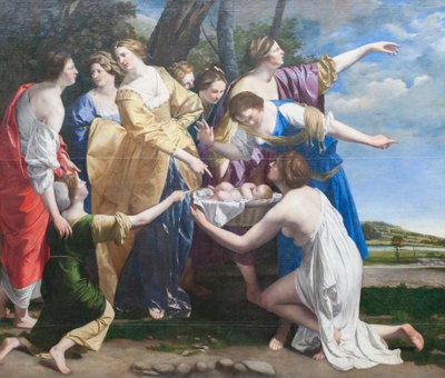 The Finding of Moses, tidlig på 1630-tallet (olje på lerret) av Orazio Gentileschi
