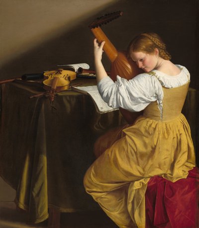 Lutespilleren av Orazio Gentileschi