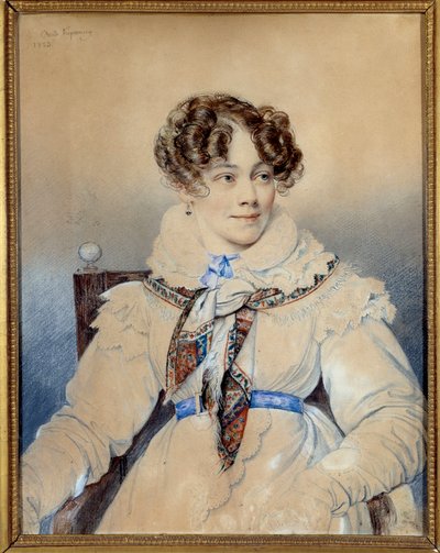 Portrett av forfatteren Sophie Rostopchine (1799-1874), grevinne av Segur Tegning av Orest Adamovich Kiprensky (Kiprenski) (1778-1836) av Orest Adamovich Kiprensky