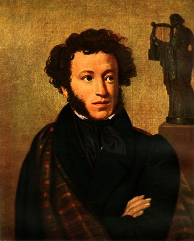 Portrett av Alexandr Sergeyevich Pushkin, 1827, 1965. av Orest Adamovich Kiprensky