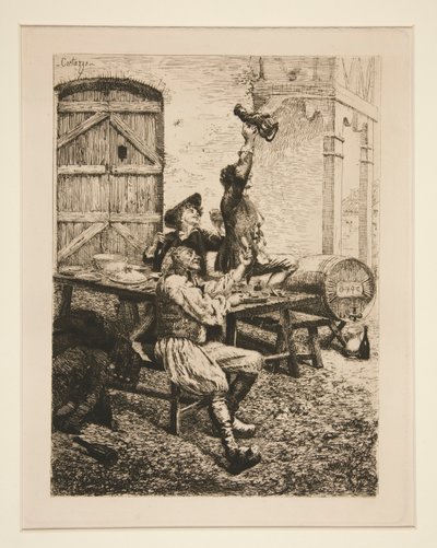 Country Scene: The Drinkers av Oreste Cortazzo