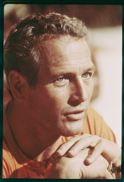 Paul Newman på settet til "The Towering Inferno" av Orlando Suero