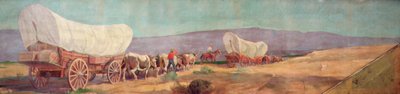 Anheuser-Busch Wagon Train (olje på lerret) av Oscar Edward Berninghaus