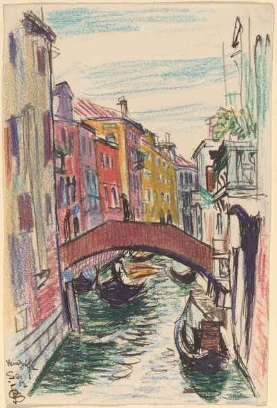 Kanal, Venezia av Oscar F. Bluemner