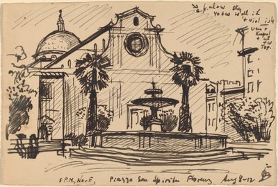 Piazza S. Spirito, Firenze av Oscar F. Bluemner