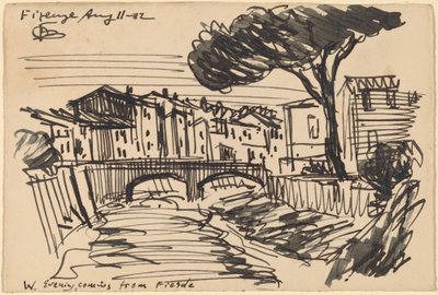 Arno om kvelden, Firenze av Oscar F. Bluemner