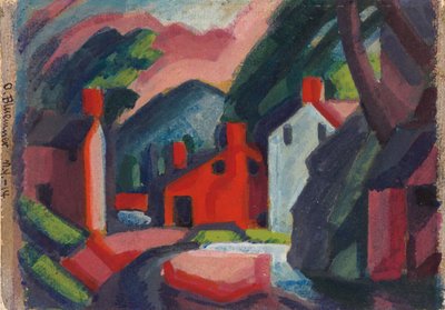 Utsikt over Lehnenburg, Pennsylvania av Oscar Florianus Bluemner