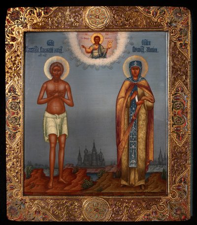 Basil den salige og Saint Mary of Egypt, 1901 av Osip Semionovich Chirikov