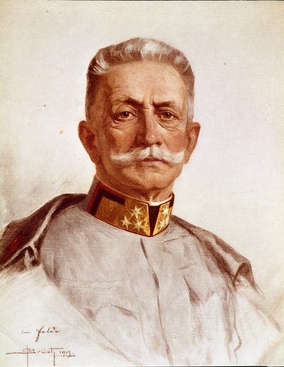 Portrett av Franz Conrad von Hotzendorf, stabssjef for den østerriksk-ungarske hæren av Oskar Bruch
