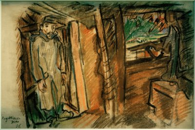 Projeksjonsrifle i dekket stilling av Oskar Kokoschka