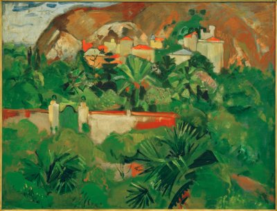 Italiensk landskap med port, Levanto av Oskar Moll
