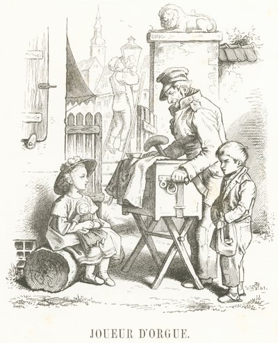 J: Orgelspiller av Oskar Pletsch