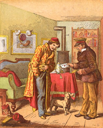 Betaler for brevlevering, c1870 av Oskar Pletsch