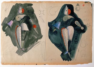 Den triadiske balletten (skisse) av Oskar Schlemmer