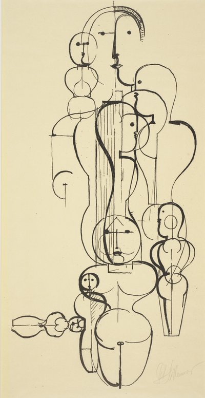 Figurplan K 1 av Oskar Schlemmer