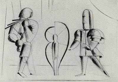 Fra Scenen på Bauhaus Scenen på Bauhaus, 1925. av Oskar Schlemmer