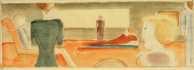 Interiør med seks sifre I. av Oskar Schlemmer