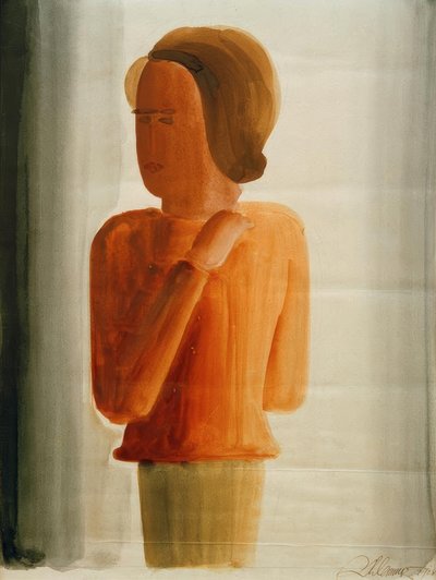 Rød gutt av Oskar Schlemmer