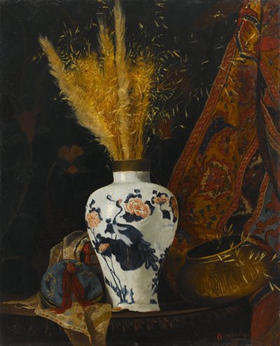 Blomster i en hvit vase, Blomster i en hvit vase av Osman Hamdi Bey