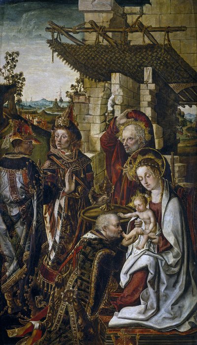 Tilbedelsen av magiene, ca. 1490-1499 av Osona