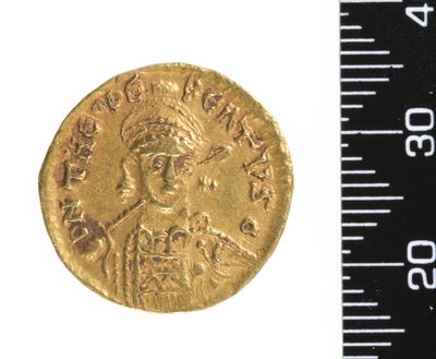 Mynt (forside) ca. 534-548 (gull) av Ostrogothic Ostrogothic