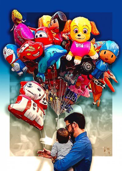 «Happy Father»-ballonger til babyen av Osvaldo Russo