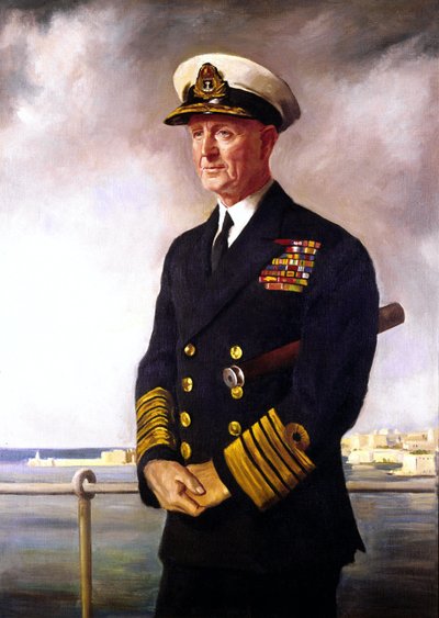 Admiral Cunningham, kopi av portrett av O'Birley av Oswald Hornby Joseph Birley