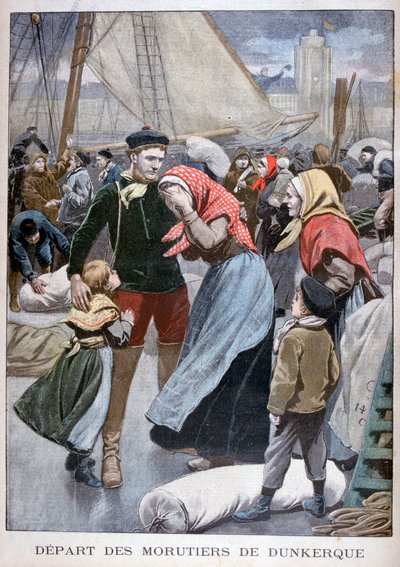 Torskebåtenes avgang fra Dunkirk, 1900 av Oswaldo Tofani