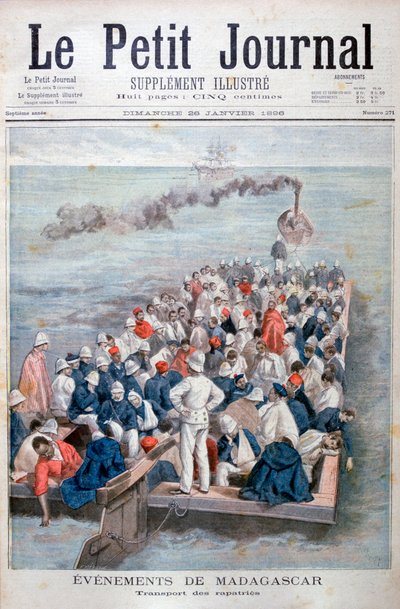 Hendelser på Madagaskar: Repatrieringen av franske tropper, 1896 av Oswaldo Tofani