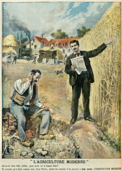 Moderne jordbruk i 1897 (gravering) av Oswaldo Tofani