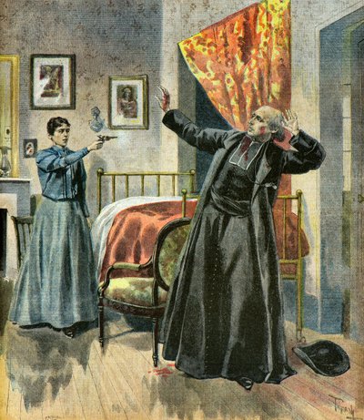 Mordet på abbed Paul De Broglie, 1895 (illustrasjon) av Oswaldo Tofani