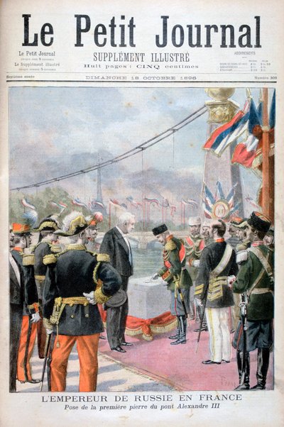 Nicholas II av Russland og Félix Faure, president for Den franske republikk, 1896 av Oswaldo Tofani