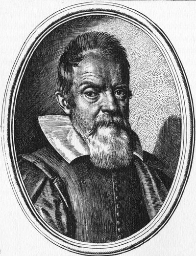 Galileo Galilei (gravering) av Ottavio (after) Leoni