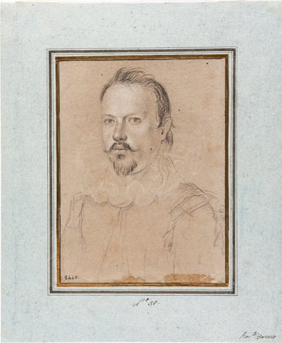 Portrett av Vincent I av Gonzague, hertugen av Mantua (Vincenzo I Gonzaga, hertugen av Mantua) (1562-1612) Tegning av Ottavio Leoni (1578-1630) Genes, Musei di Strada Nuova, inv 2440 av Ottavio Mario Leoni