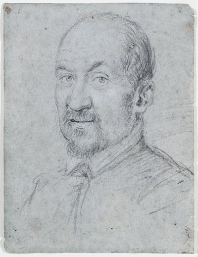 Portrett av en kirkelig (blyant på papir) av Ottavio Mario Leoni